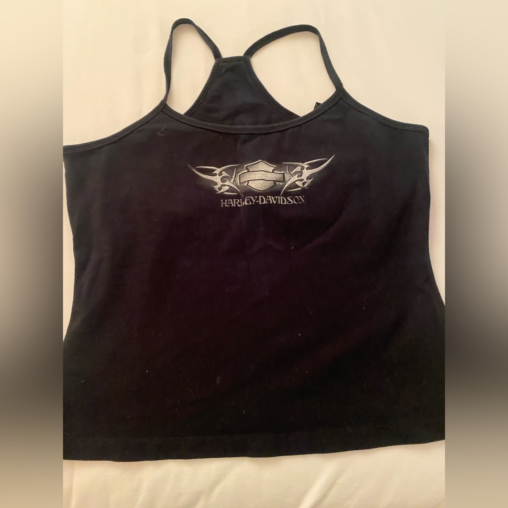Harley Davidson racer back female tank top